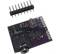 Si4703 Carte d'évaluation radio FM RDS pour Arduino PIC AVR avec sélection de canaux numériques stéréo démodulation et interface casque (violet)