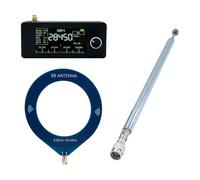 SI4732 0.5-108MHz Pocket Mini Radio HF SW MW VHF Récepteur Radio Plein Bande LSB USB AM FM Écran 1,9 Pouces avec 2 Pièces Antenne