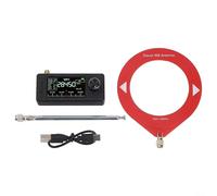 SI4732 Radio de poche 0,5 - 108 MHz, écran couleur IPS 1,9", récepteur pleine bande rechargeable, 3 pièces, ensemble de voyage et cabane (C)