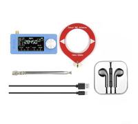 SI4732 Récepteur radio pleine bande avec écran IPS de 4,8 cm HF SW VHF AM FM LSB Modes USB Batterie intégrée 800 mAh Charge Antenne en boucle portable Coque imprimée 3D Audio stéréo 3,5 mm (rouge)