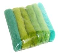 SIA COLLA-S L'ensemble de Nuances de la Laine pour Feutrage, Mix Couleurs Vert Clair Light Green, 5 Couleurs Différentes Minimum, 75g.