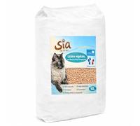 SIA - Litière Végétale pour Chat en Granulés de Bois - 100% Naturelle - Ultra Absorbante - Fabriquée en Auvergne, France (10L)