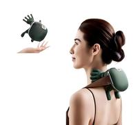 Siaasoo Coussin de massage pour épaules, cou, bas de l'abdomen, réglage à 3 vitesses, massage électrique des tissus profonds 3D, cadeau pour femme, homme, maman et papa (vert, 1 pièce)