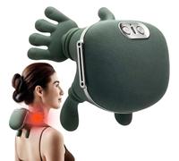 Siaasoo Masseur Cervical, 2026 Nouveau Masseur Chauffant, Cervical Chauffant Avec 2 Vitesses Réglables, Portable Sans Fil Pour Cou Et Dos, Simulant Main Humaine (Vert)