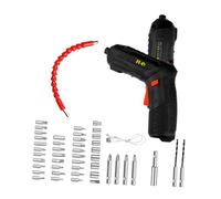 SiaBiced 16 Pièces Tournevis Électrique Sans Fil Tournevis Multifonction avec Accessoires Poignée Réglable Deux Positions Rotation avant et Arrièr, 49 pièces