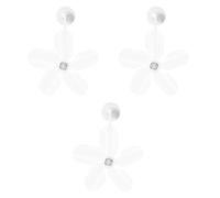 SiaBiced 3 Pièces Déflecteur d'Air Conditionné Vent Baffles Guides d'Air Accessoire Réglable en Angles Multiples en PP Convenant Femmes Chambre Salon Étude, Blanc