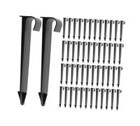 SiaBiced 50 Pièces Tuteurs Paysagers Supports Jardin Gazon Piquets Ancrage Polypropylène Utilisation Convenant aux Potagers Bordures de Pelouse Fleurs, 15.5 Cm X 2.5 Cm