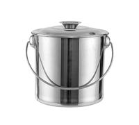 SiaBiced à Soupe de Cuisson Casserole à Double Poignée En Acier Inoxydable Base Épaisse Surface Anti-accroche Adaptée Aux Cuisines Familiales É, 1l