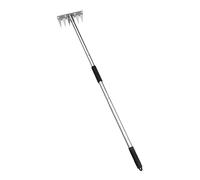 SiaBiced Arracheuse de Mauvaises Herbes Outil de Désherbage Manuel Râteau Jardin Ergonomique Structure Résistante en Acier Inoxydable Adaptée pour Ferme Potage, 6 Dents