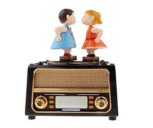 SiaBiced Boîte à Musique Classique Créative, Couple Qui S'embrasse, Jolie Boîte à Musique