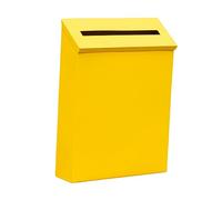 SiaBiced Boîte Aux Lettres Murale, Boîte Décorative En Fer Forgé pour Lettres et Journaux, Grande Capacité, Installation Rapide, Convient pour Une Porte D', JAUNE