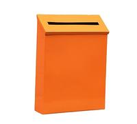 SiaBiced Boîte Aux Lettres Murale, Boîte Décorative En Fer Forgé pour Lettres et Journaux, Grande Capacité, Installation Rapide, Convient pour Une Porte D', orange