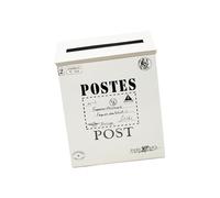 SiaBiced Boîte Aux Lettres Murale En Métal Galvanisé de Grande Capacité, Idéale pour Le Jardin, L'entrée de La Maison Ou Une, beige
