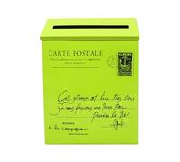 SiaBiced Boîte Aux Lettres Murale Suspendue, Boîte Aux Lettres Décorative, Porte-journaux, pour Porte de Cour, Porte D'entrée, Décoration de Porche, Vert