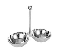 SiaBiced Bol de Service, Coupelle à Condiments, Présentoir à Amuse-gueules, Assiettes pour Condiments et Hors-d'œuvre, 2 Grid S