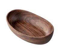 SiaBiced Bol Décoratif En Bois Véritable, Plateau Décoratif, Bougeoir, Rangement Polyvalent pour Salle de Bain, Salon, Salle à Manger, Black Walnut M