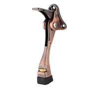 SiaBiced Butée de Porte Robuste en Alliage de Zinc Cale de Porte Réglable avec Embout en Caoutchouc 10mm Accessoire pour Domestiques Protection pour Enf, Cuivre