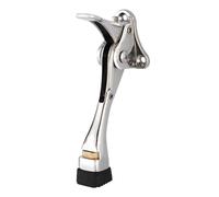 SiaBiced Butée de Porte Robuste en Alliage de Zinc Cale de Porte Réglable avec Embout en Caoutchouc 10mm Accessoire pour Domestiques Protection pour Enf, Argenté