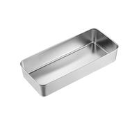 SiaBiced Cake Baking Pan Plat à Servir Rectangulaire En Acier Inoxydable Plaque à Pâtisserie et Tiramisu Fond Épais Antiadhésif Entretien Simple Adapté Goûters, 33x15x6cm