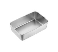 SiaBiced Cake Baking Pan Plat à Servir Rectangulaire En Acier Inoxydable Plaque à Pâtisserie et Tiramisu Fond Épais Antiadhésif Entretien Simple Adapté Goûters, 22x15x6cm