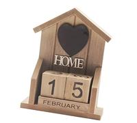 SiaBiced Calendrier Bloc Calendrier de Bureau Bois Décoration Collection Figurine Objet Fonction Pratique Utilisation Quotidienne Convient à La Décoration, Haut Triangle Marron