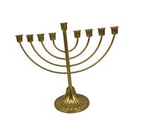 SiaBiced Chandelier Juif Porte Bougie Minorah Support Métal Candélabre Tradition Juive Fer Convient pour Décoration de Fête Centre de Table Célébration Hanoucc, 9 succursale