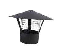 SiaBiced Chapeau de Cheminée Capuchon Anti-pluie Couvercle de Cheminée En Acier Inoxydable Grillage de Protection Installation Facile Convient Aux Foyers, Convient pour un tuyau de 125 mm