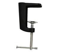 SiaBiced Clamp de Bras Métallique Ajustable Support de Lampe Fixation Articulée Bloc Rotatif Support Robuste Fonction En Aluminium Adapté Au Bureau Atelier Mai, Noir