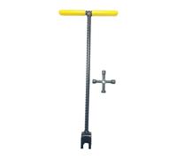 SiaBiced e Compteur d'eau à Poignée en T Démontable avec Accessoire 4 Fonctions en Acier Robuste pour Robinets Adaptée Aux Projets de Bricolage et Plombe, 16 Pouces Yellow