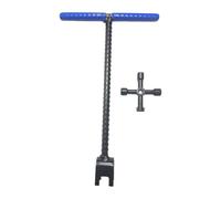 SiaBiced e Compteur d'eau à Poignée en T Démontable avec Accessoire 4 Fonctions en Acier Robuste pour Robinets Adaptée Aux Projets de Bricolage et Plombe, 12 Pouces Blue
