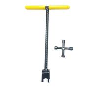 SiaBiced e Compteur d'eau à Poignée en T Démontable avec Accessoire 4 Fonctions en Acier Robuste pour Robinets Adaptée Aux Projets de Bricolage et Plombe, 12 Pouces Yellow