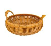 SiaBiced Corbeille à Fruits Tressée, Panier à Rond, Panier de Rangement Effet Rotin