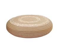 SiaBiced Coussin de Sol Tapis Tatami Rond Coussin de Chaise Japonais Pouf de Méditation Galette D'Assise Au Design Artisanal et Rustique En Corde Approprié Po, 40 Cm de Diamètre