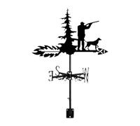 SiaBiced de Jardin avec Statue Homme Chien Indicateur du Vent Outil de Mesure pour Montage sur Abri Adapté à