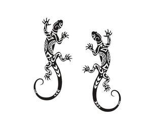 SiaBiced Décoration Murale Gecko, Silhouette Métallique, Fabrication Artisanale, Décoration élégante pour La Maison, Le Bureau Ou, 2 Pièces