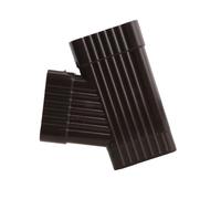 SiaBiced Déviateur de Descente de Gouttière Carré En Alliage D'aluminium, Accessoire et Pièces de Rechange pour Rallonge de Gouttière, Antirouille, Fixatio, Café 5x8cm