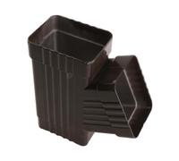 SiaBiced Déviateur de Descente de Gouttière Carré En Alliage D'aluminium, Accessoire et Pièces de Rechange pour Rallonge de Gouttière, Antirouille, Fixatio, Café 8x10cm