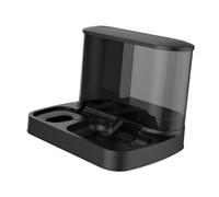 SiaBiced Distributeur Automatique de Nourriture et d'eau à Double Bol pour Animaux de Compagnie, Gamelle pour Chat, en Polypropylène, Grande Capacité pour, Noir