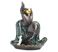 SiaBiced Encensoir En Céramique En Forme de Main de Bouddha, Porte-encens à, Ornement D'aromathérapie pour Une Décoration Artistique et Apaisante, Vert