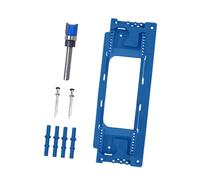 SiaBiced Gabarit de Charnière de Porte Système Gabarit Mortaiseuse Kit Montage Charnière Guide de Porte Précision Réglable Utilisation Polyvalente Adapté Aux P, Bleu