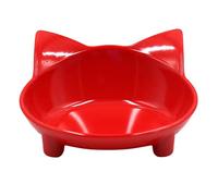 SiaBiced Gamelle en Mélamine pour Animaux de Compagnie, Antidérapante avec Base en Caoutchouc pour Protéger Les Sols, Idéale pour Les Chats Aux Oreilles Dressé, Rouge