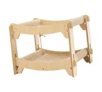 SiaBiced Griffoir, Coussin, Lit et Mobilier pour, Coussin en Bois Massif pour, Idéal pour Se Détendre et Faire Ses Griffes dans l'espace de Vie D, Double Niveau