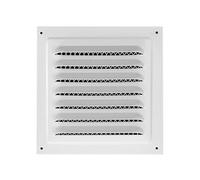 SiaBiced Grille de Ventilation Murale Bouche D'Aération Carrée D'Évacuation En Acier Inoxydable avec de Protection Adapté pour Garage Atelier et M, Blanc