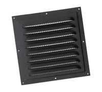SiaBiced Grille de Ventilation Murale Bouche D'Aération Carrée D'Évacuation En Acier Inoxydable avec de Protection Adapté pour Garage Atelier et M, Noir