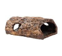 SiaBiced Grotte Aquarium céramique souche d'arbre pour Poissons et Reptiles, cachette décorative et abri pour s, Grande