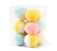 SiaBiced Jouet Balle pour Chat en Tissu, 12 par boîte, diamètre d’Environ 4 | Texture douce, Balles douces, Activité intérieure, Pour propriétaires d'animaux