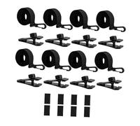 SiaBiced Kit de Fixation pour Enrouleur de Couverture Solaire de Piscine (8 Sangles Incluses) et Accessoires de Fixation Auto-agrippants.