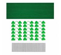 SiaBiced Kit Jardin Modulables pour Serre, Mini Serre, Tunnel et Arche Protection des Plantes, Kit Tunnel de 4 pièces, 24 tiges en Fibre de Verre de 7mm/43cm, 20 Tubes galvanisés, 12 Pinces à Film