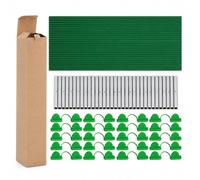 SiaBiced Kit Jardin Modulables pour Serre, Mini Serre, Tunnel et Arche Protection des Plantes, Kit Tunnel de 6 pièces, 36 tiges en Fibre de Verre de 7mm/43cm, 30 Tubes galvanisés, 18 Pinces à Film