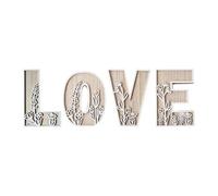 SiaBiced Lettres Statue Œuvre d'Art Sculpture sur Bois Lettres Anglaises Figurine Centre de Table Artisanale Collection Nouveauté Adaptée pour Décoration, Ornement D'amour